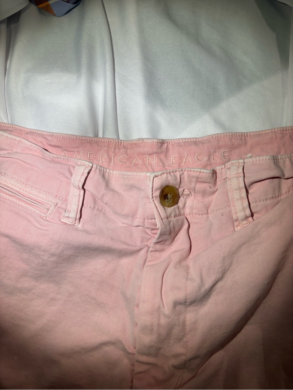 American Eagle Baby Pink Khaki Shorts